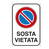 Cartello di Divieto - Sosta Vietata - 20x30 cm - 5624K (Bianco Blu e Rosso)
