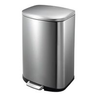 Stainless steel waste collector with pedal