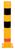 Rammschutz-Poller, Spezialkunststoff, Durchm. 159 mm, Höhe 1000 mm, gelb mit sch