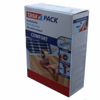 Packbandabroller tesapack Comfort für Klebebänder 50mmx66m rot/blau