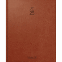 Buchkalender Manager Wt 7 21x26cm 1 Woche/2 Seiten Kunstleder-Einband braun 2025