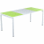 Schreibtisch HxBxT 75x180x80cm grau/grün
