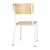 Bolero Cantina Side Chairs in White - Wood Seat Pad & Backrest - 4 Pack - 470 mm