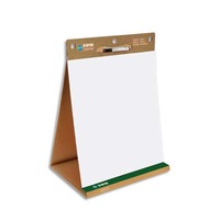 BI-OFFICE Tableau conf�rence portable Blanc Earth, 20 feuilles unies repositionnables recycl� L50xH58,5cm