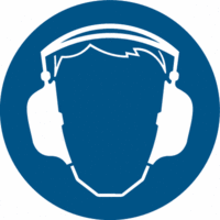 Sicherheitskennzeichnung - Gehörschutz benutzen, Blau, 31.5 cm, Aluminium