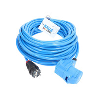 Kalle Adapterkabel Schuko 2,5mm auf CEE 230V Winkel Extreme Blau IP44 20 Meter