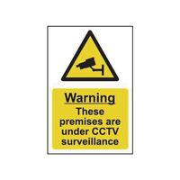 Warning these premises are monitored by cctv camera surveillance sign