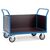 Fetra extra heavy duty platform trucks with brakes with double panel ends and one side