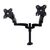 Full motion twin flat screen monitor desk mount with dual arms