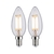 2er-Set LED Filament Kerzenform C35, 230V, E14, 4.5W 2700K 470lm, klar