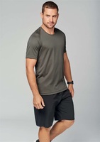 Póló Proact férfi sport rövid ujjú kerek nyakú férfi, dark grey, XL