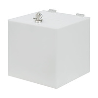 Donation and Campaign Box / Collection Box made of Opaque Acrylic Glass / Raffle box "Opal" | lockable