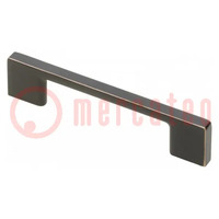 Holder; ZnAL; antique copper; H: 27.5mm; L: 129mm; W: 8.5mm; handle