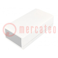 Enclosure: with panel; X: 80mm; Y: 150mm; Z: 45mm; ABS; light grey