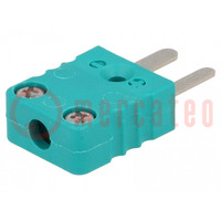 K-type miniature plug; PVC; max.200°C