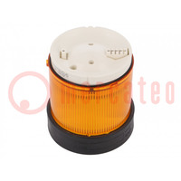 Signaller: lighting; LED; orange; 24VDC; 24VAC; IP65; Ø70mm