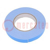 Tape: fixing; W: 19mm; L: 10m; white; Tape material: PE foam