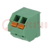 PCB terminal block; angled; 3.81mm; ways: 2; on PCBs; 0.2÷1.5mm2
