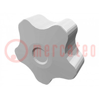 Knob; Ø: 50mm; Ext.thread: M10; 25mm; H: 32mm; technopolymer PP