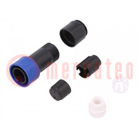 Connector: circular; plug; male; PIN: 2; w/o contacts; for cable