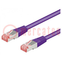 Patch cord; S/FTP; 6; Line; Cu; LSZH; violett; 1,5m; 28AWG