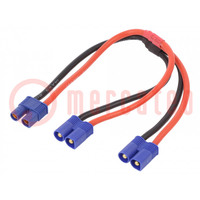 Accessoires: multiprise Y; 200mm; 14AWG; Isolation: silicone