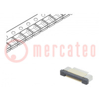 Connector: FFC/FPC; horizontaal; PIN: 14; ZIF; SMT; 500mA; vertind