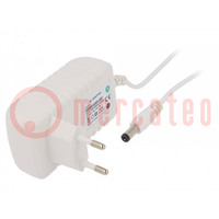 Power supply: switching; mains,plug; 9VDC; 1A; 9W; Plug: EU; 80.36%