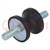 Vibration damper; M8; Ø: 30mm; rubber; L: 25mm; Thread len: 20mm