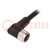 Cable de conexión; M8; PIN: 3; angular; 10m; enchufe; 60VAC; 4A; PVC