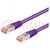 Patch cord; S/FTP; 6a; Line; Cu; LSZH; violett; 0,25m; 27AWG