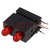 LED; dans un boîtier; rouge; 2,8mm; Nb.de diodes: 2; 20mA; 60°