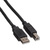 ROLINE Câble USB 2.0, Type A-B, noir, 0,8 m