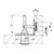 Skizze zu HEKNA cilinderes szekrényzár 13010 - ø 16,5 mm, L 20,5 mm, öntvény, nikkelezett