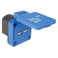 AS-SCHWABE PRISE USB ENCASTRABLE AVEC 2 PORTS USB ? PRISE USB 230 V & USB 5 V/2,1 A ? POUR UNE UTILISATION EN EXTÉRIEUR ET EN IN