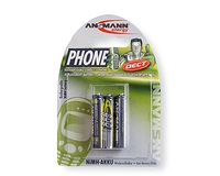 ANSMANN - LR03 NIMH 2 X AAA - BATTERIES RECHARGEABLES POUR TÉLÉPHONE - 800MAH