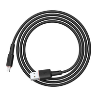 ACEFAST C2-02 USB-A - CABLE DE CARGA DE SILICONA, ALEACIÓN DE ZINC, COLOR NEGRO