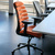 Bürostuhl / Drehstuhl ERGO LINE II Stoff orange hjh OFFICE