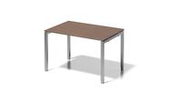 Cito Schreibtisch, 650-850 mm höheneinstellbares U-Gestell, H 19 x B 1200 x T 800 mm, Dekor nußbaum, Gestell silber