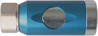 Sicherheitskupplung mit Druckknopf drehbar, blau,NW 7,4mm IG G1/