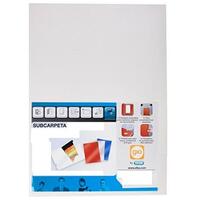 GIO SUBCARPETA SIMPLE CARTULINA FOLIO 180GR BLANCO PASTEL -50U-