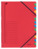 Ordnungsmappe, 12 Fächer, Pendarec-Karton, rot