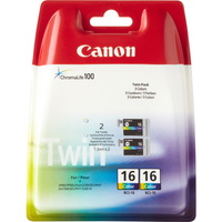 Canon BCI-16 C/M/Y Colour Ink Cartridge (Twin Pack)