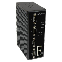 StarTech.com 4-poorts industriële RS-232 / 422 / 485 serieel naar IP Ethernet-apparaatserver met PoE-voeding 2 10/100 Mbps-poorten
