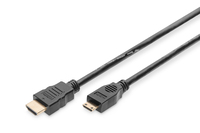 Digitus AK-330106-030-S HDMI kábel 3 M HDMI Type C (Mini) Fekete