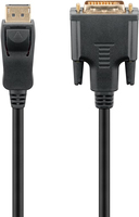 Goobay 51963 adaptador de cable de vídeo 5 m DisplayPort DVI-D Negro