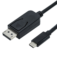 ROLINE 11045845 1 m USB Tipo C DisplayPort Negro
