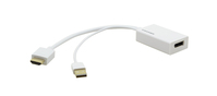 Kramer Electronics ADC-HM/DPF adaptador de cable de vídeo 0,3 m HDMI tipo A (Estándar) DisplayPort Blanco