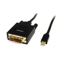 StarTech.com 6ft (1.8m) Mini DisplayPort to DVI Cable - Mini DP to DVI Adapter Cable - 1080p Video - Passive mDP to DVI-D Single Link, mDP or Thunderbolt 1/2 Mac/PC to DVI Monit...