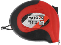 Yato YT-7126 taśma miernicza 3 m Kopolimer akrylonitrylo-butadieno-styrenowy (ABS), Guma Czarny, Czerwony